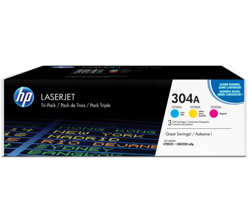 Картридж HP 304A 3-pack CF372AM