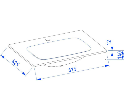 Умывальник Lauter Emma стеклянный матовый