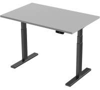 Стол Smartstol Slim 120x80x1.8 черный/серый камень