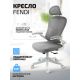 Офисное кресло King Style Fendi White серый