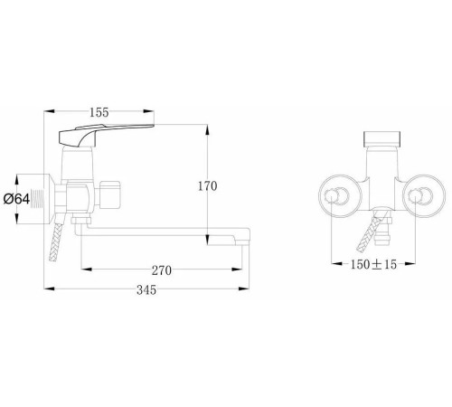 Смеситель РМС SL55-006E