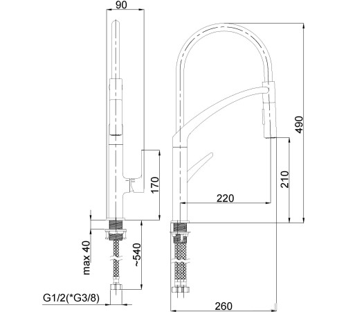 Смеситель Rubineta Ultima-50 WT