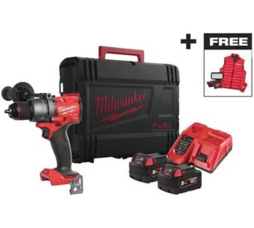 Ударная дрель-шуруповерт Milwaukee M18 FPD3MC-502X 4933499451 с 2-мя АКБ, кейс