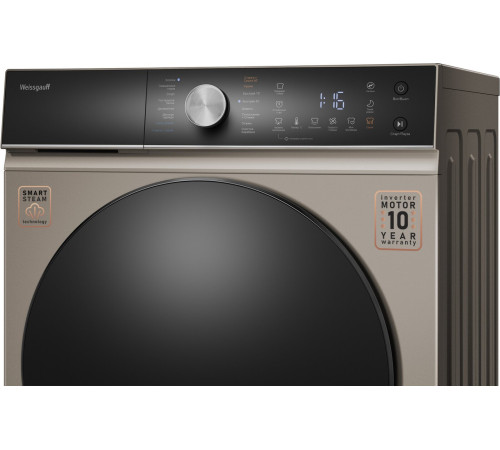 Стирально-сушильная машина Weissgauff WMD 61211 D Inverter Steam Champagne