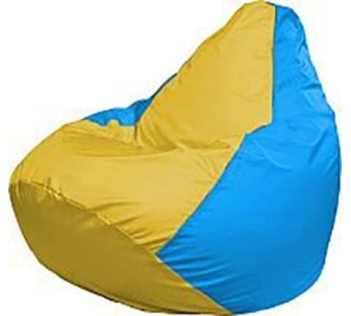 Кресло-мешок Flagman Груша Медиум Г1.1-263 жёлтый/голубой