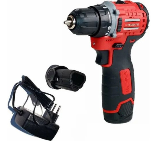 Дрель-шуруповерт Felisatti FT1901 с 2-мя АКБ, кейс