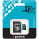 Карта памяти Kingston Canvas Go! microSDXC 512GB SDCG4/512GB с адаптером