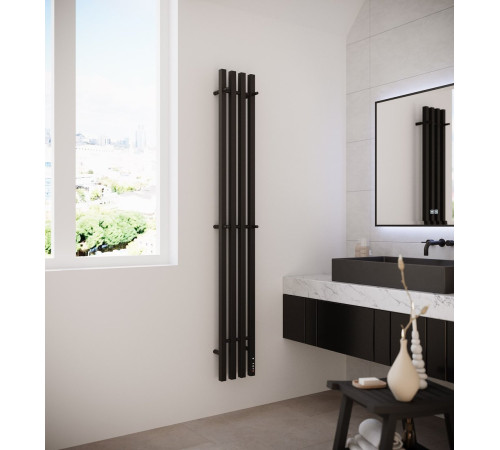 Полотенцесушитель TERMINUS Стойка Quatro Проф 1600 черный