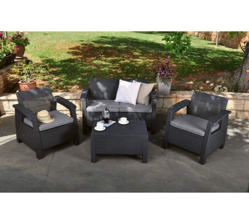 Набор садовой мебели Keter Corfu Set 223204 графит