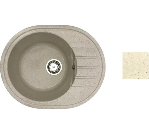 Кухонная мойка БелЭворс New Lux R бежевый, без сифона