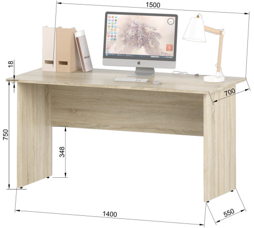 Стол Славянская столица С-1-15 дуб сонома