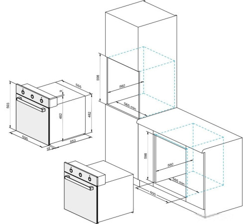 Электрический духовой шкаф Darina 1U8 BDE112 707 BG