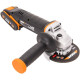 Угловая шлифмашина Worx WX800 с 2-мя АКБ, кейс