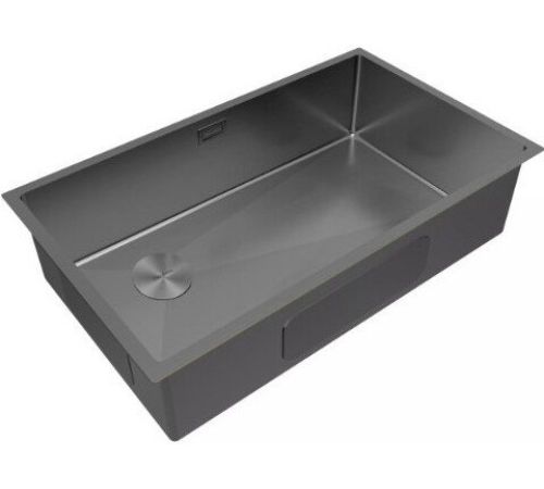 Кухонная мойка Paulmark Next-Skew 74-L UNI PM887444-L-GM вороненая сталь