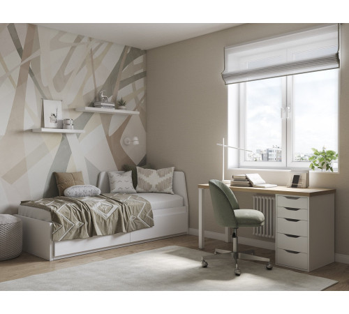 Офисный стол Mio Tesoro Ингар 1/5T дуб беленый