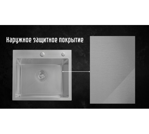 Кухонная мойка Astir Satin 50x44 с сифоном, дозатором и коландером