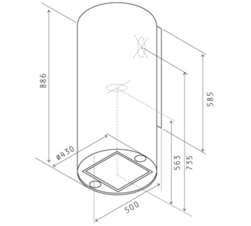 Кухонная вытяжка Jetair Pipe BL/A/43 PRF0099229