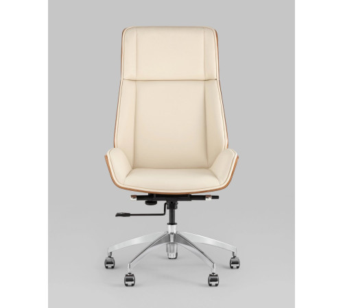 Офисное кресло TopChairs Crown SN A312-A 8383-1 Walnut Back бежевый