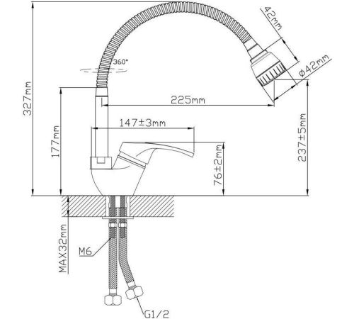 Смеситель AV Engineering AVURS4-A120-558
