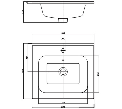 Умывальник Керамин Женева 50