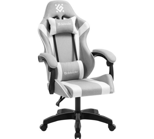 Игровое геймерское кресло Defender Ortos серый/белый