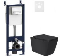 Унитаз подвесной Lauter Magdeburg 21103EC + AM.PM I012703.0201 черный матовый
