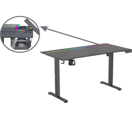 Геймерский стол Ritmix TBL-1405GL карбон