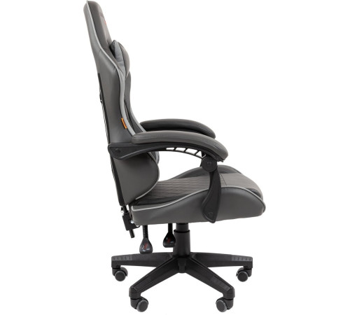 Игровое геймерское кресло CHAIRMAN CH28 экокожа, черный/серый