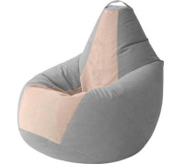 Кресло-мешок Kreslomeshki Груша Kombo XXXL GKV-145x100-SBE сталь/бежевый