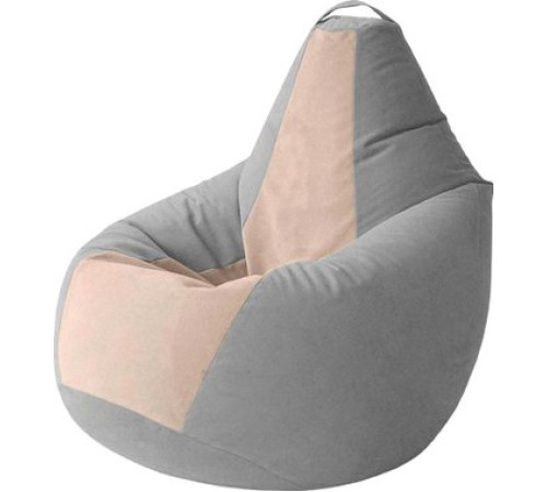 Кресло-мешок Kreslomeshki Груша Kombo XXXL GKV-145x100-SBE сталь/бежевый