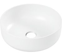 Умывальник Belux Турин 410 круг 18, белый матовый/Solid Surface