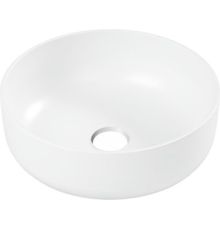 Умывальник Belux Турин 410 круг 18, белый матовый/Solid Surface