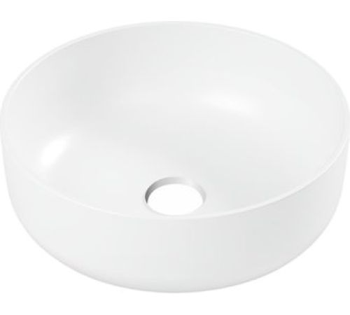Умывальник Belux Турин 410 круг 18, белый матовый/Solid Surface