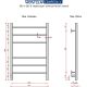 Полотенцесушитель Ростела Свирель V 50x80/6 с диммером, белый левый
