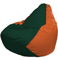 Кресло-мешок Flagman Груша Мега XXXL Г3.1-64 темно-зеленый/оранжевый