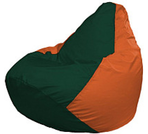 Кресло-мешок Flagman Груша Мега XXXL Г3.1-64 темно-зеленый/оранжевый