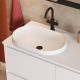 Умывальник Belux Джаз 560 Овал 18, белый матовый/Solid Surface