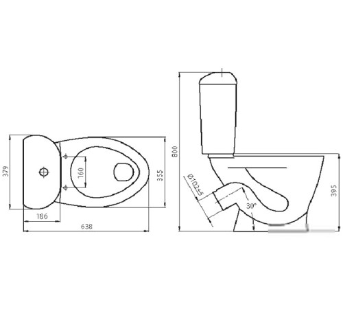 Унитаз Santeri Версия белый [1.P401.5.S00.00B.F]