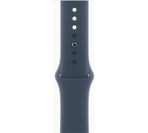 Умные часы Apple Watch SE 2 44 мм алюминиевый корпус, серебристый/грозовой синий, спортивный силиконовый ремешок S/M