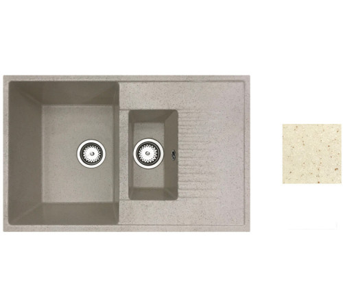 Кухонная мойка БелЭворс Forma L + смеситель W4998-4 + дозатор L405-1 бежевый