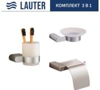 Набор аксессуаров для ванной Lauter 21SH1061 + 21SH1051 + 21SH110А1 Chrome, 3 предмета