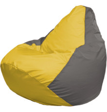 Кресло-мешок Flagman Груша Макси Г2.1-34 серый/желтый