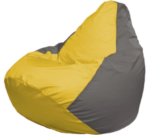 Кресло-мешок Flagman Груша Макси Г2.1-34 серый/желтый