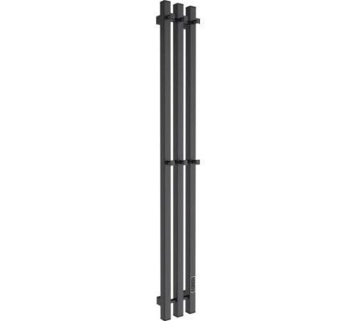 Полотенцесушитель Маргроид Ferrum Inaro СНШ Профильный 80x6x12 6 крючков, Черный матовый, скрытого монтажа, таймер справа