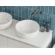 Умывальник Belux Турин 410 круг 18, белый матовый/Solid Surface