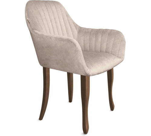 Стул с подлокотниками Sheffilton SHT-ST38-1/S122 лунный мрамор/темный орех/черный муар