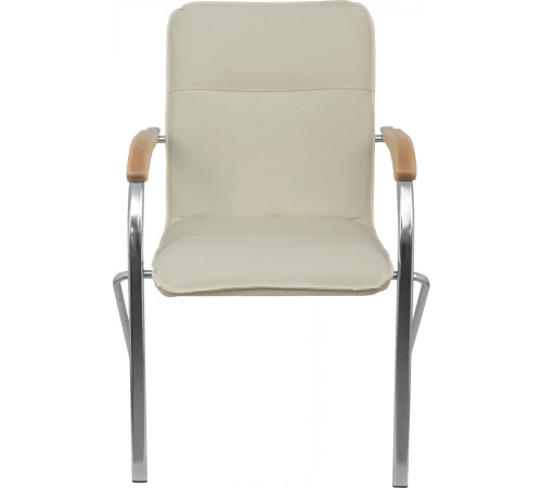 Офисный стул AksHome Samba Pegasso крем/подлокотники дерево светлое