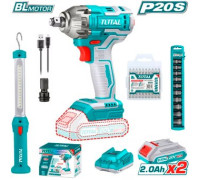 Total TOSLI231004 гайковерт, фонарь, 2 АКБ