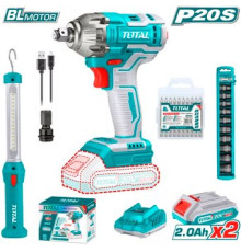 Total TOSLI231004 гайковерт, фонарь, 2 АКБ