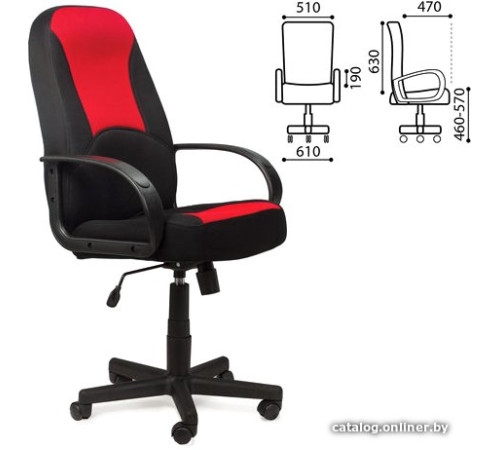 Офисное кресло Brabix City EX-512 ткань, черный/красный